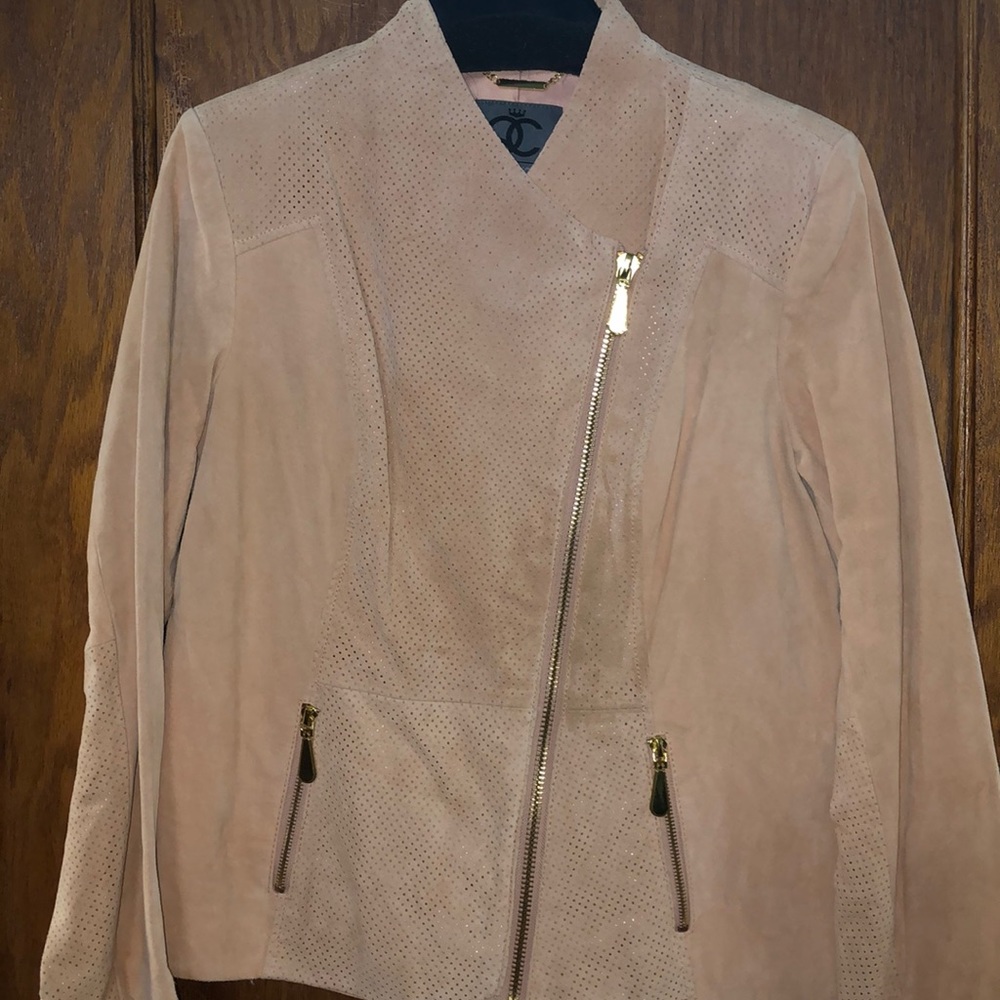 Queen Collection Women’s Peach Leather Jacket
